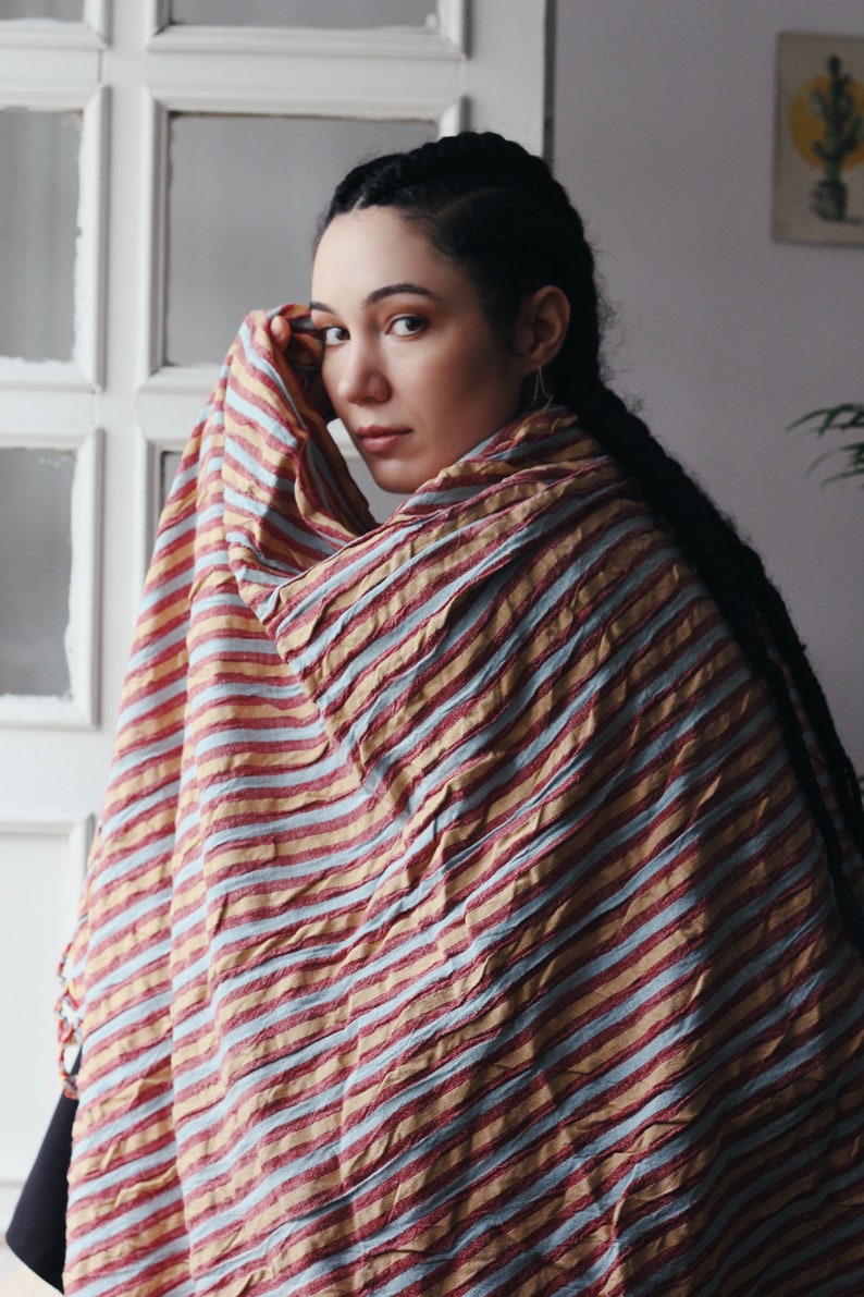 Linen Cotton Picnic Blanket Oversized Turkish Towel Boho Etsy