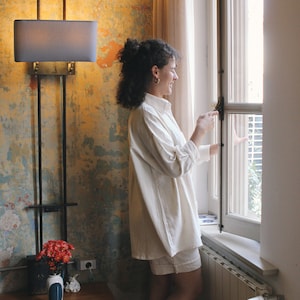 Pajamas Gift Set, Linen Loungewear Short Set, Christmas Gift Box, Striped Housewear for Gift, Girlfriend Gift Ideas, Pajamas for Bridesmaids