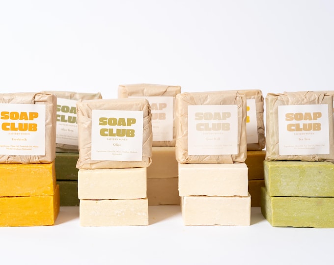 Handmade Natural Soap Set, Minimal Ingredients Turkish Soap, Self Care Gift, Non-Toxic Clean Beauty, Chemical-Free Soap, Traditional Method