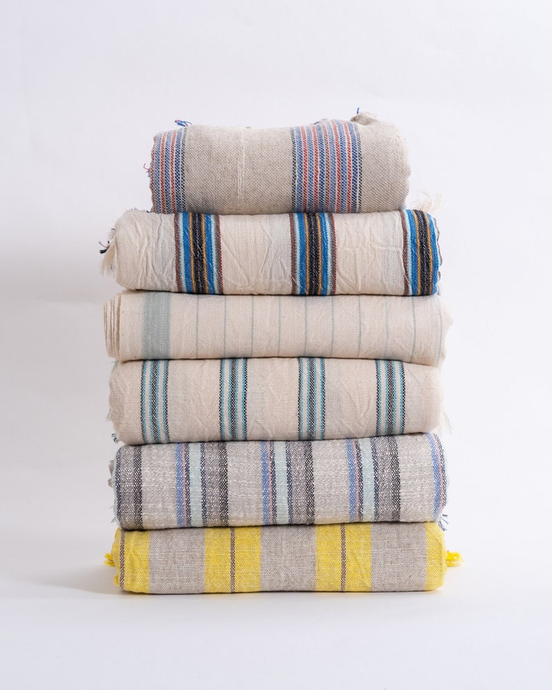 Colorful Beach Towel Linen Peshtemal Set of 3 Customize Etsy