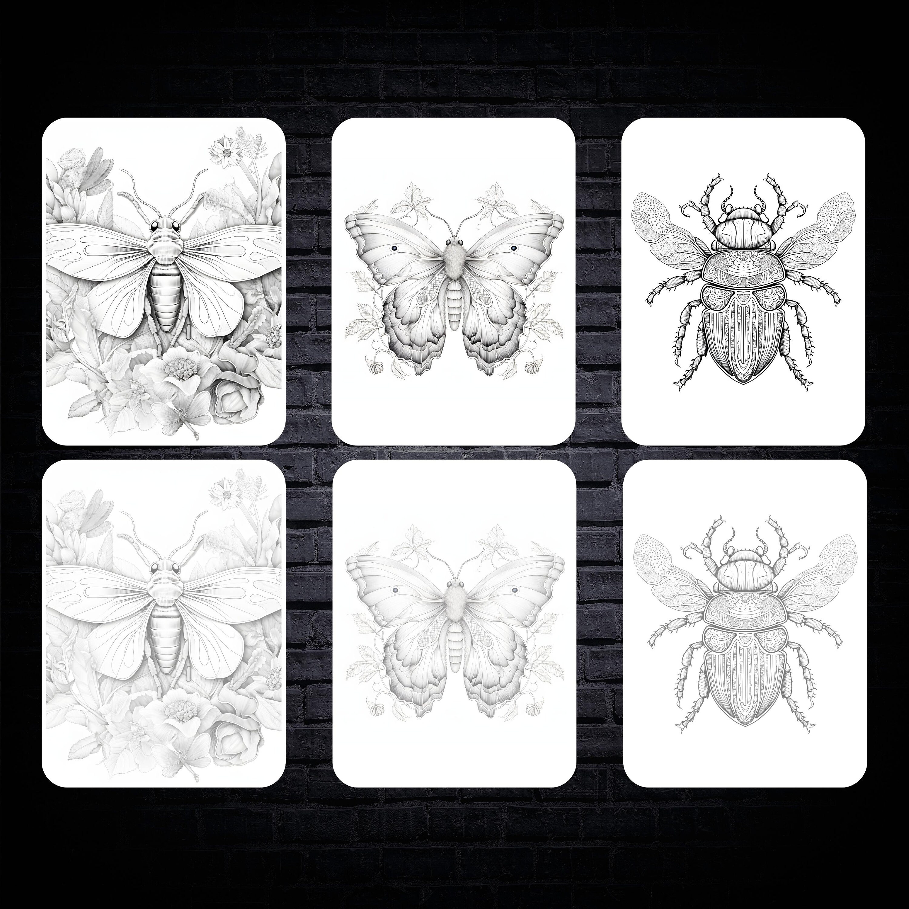 Bugs Printable Coloring Book Digital File With 40 Pages to Color for ...