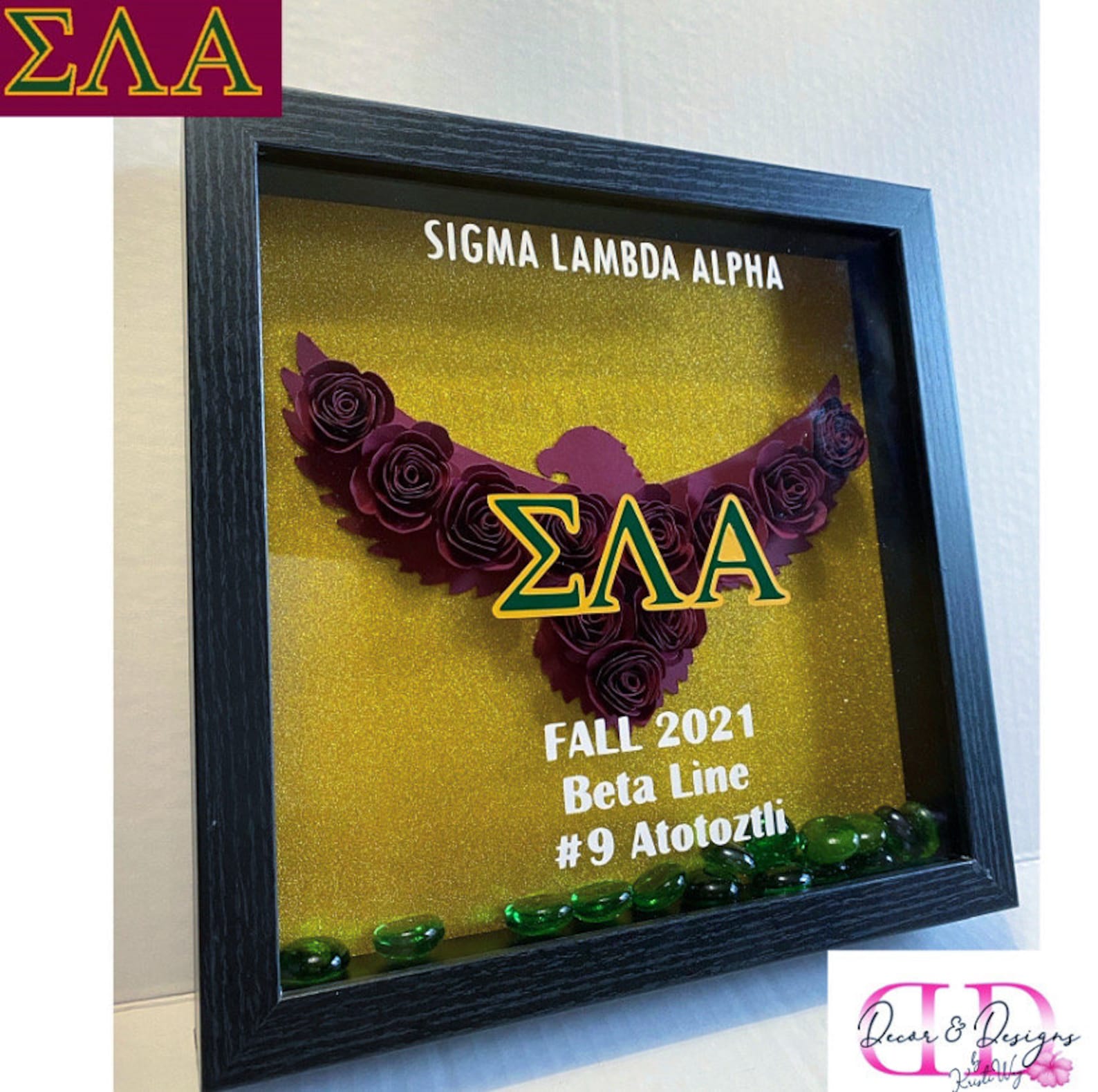 Sorority Theme Shadow Box Etsy