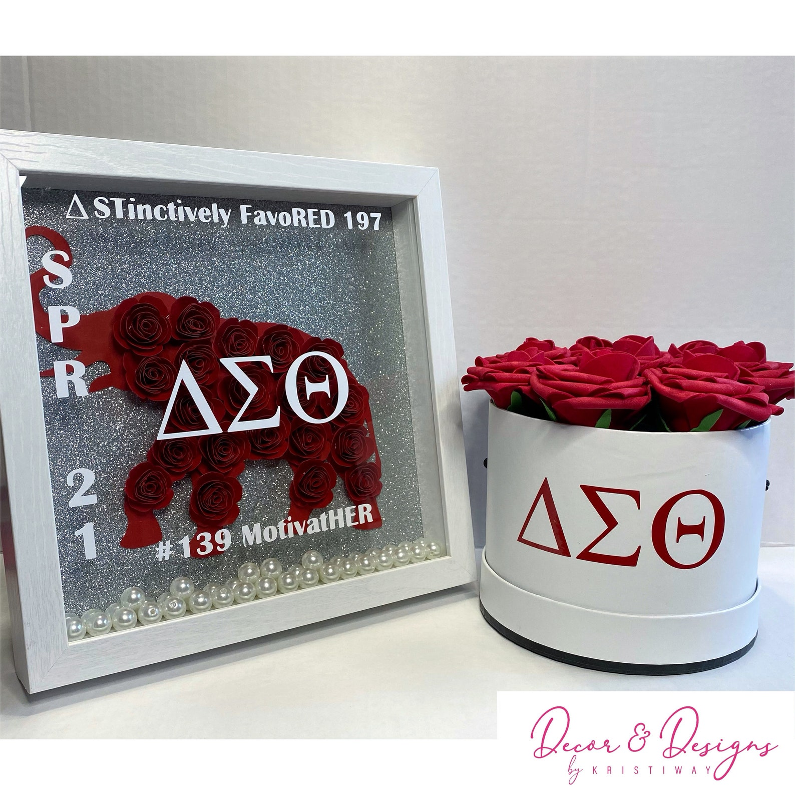 Sorority Theme Shadow Box Etsy