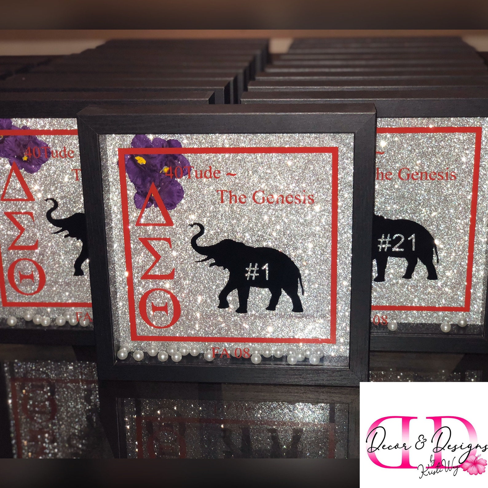 Sorority Theme Shadow Box Etsy