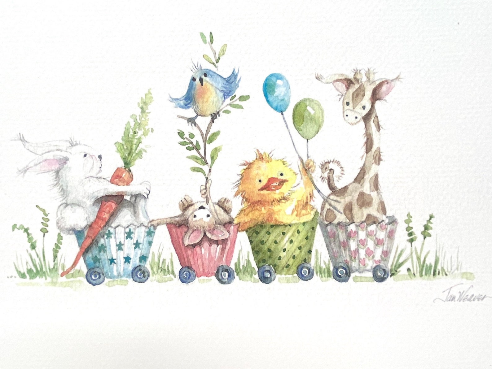 Watercolor Baby Animals Wall Art Nursery Animals Art Prints Etsy UK