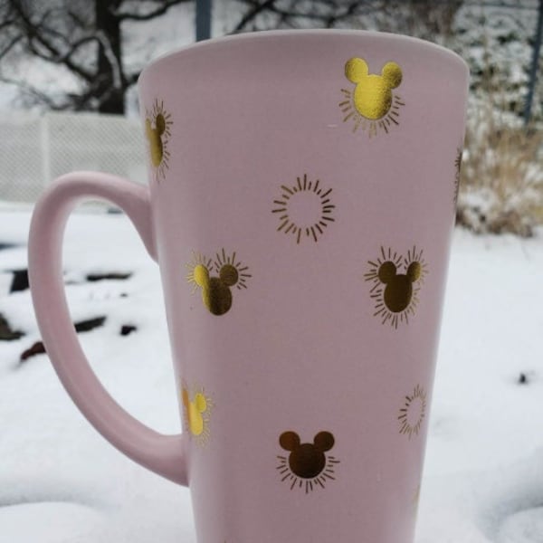 Disney Mickey Mouse Pink and Gold Coffee/Tea Mug