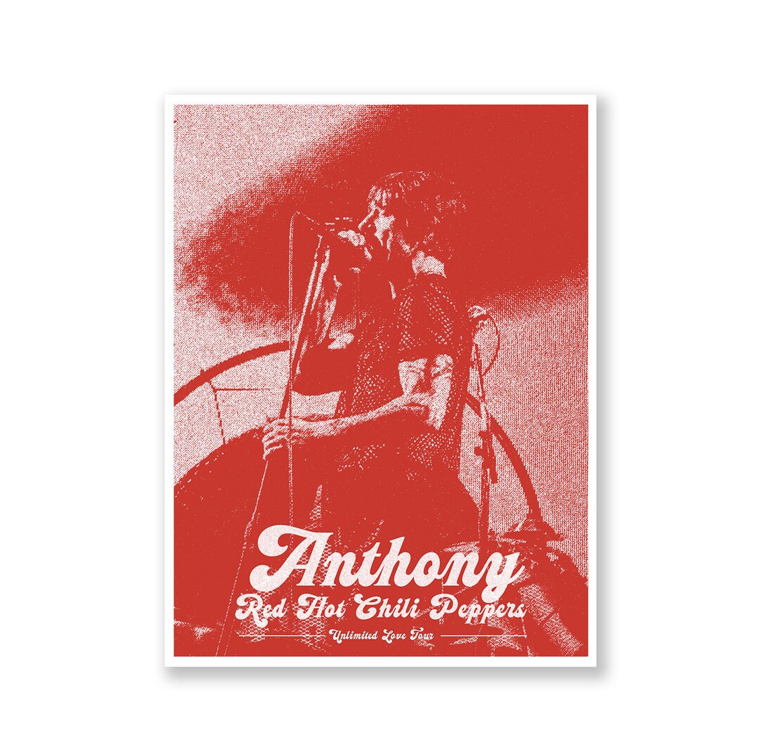 Anthony Keidis Art Print Rock Music Wall Decor Red Hot Chili Etsy