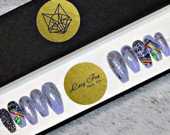 Starry Night Custom Artificial Nails Starry Night Fake | Etsy