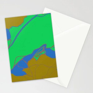 Leaf in Green - Beautiful Stationary Cards Created From Original Artwork by Portland Oregon Artist Paulette Holley