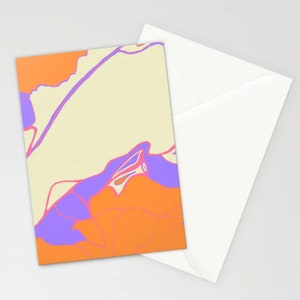 Leaf in Yellow - Beautiful Stationary Cards Created From Original Artwork by Portland Oregon Artist Paulette Holley