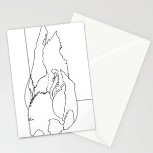 Skull 4 - Beautiful Stationary Cards Created From Original Artwork by Portland Oregon Artist Paulette Holley
