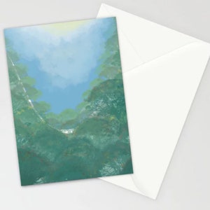 Spring in Portland, Oregon - Beautiful Stationary Cards Created From Original Artwork by Portland Oregon Artist Paulette Holley