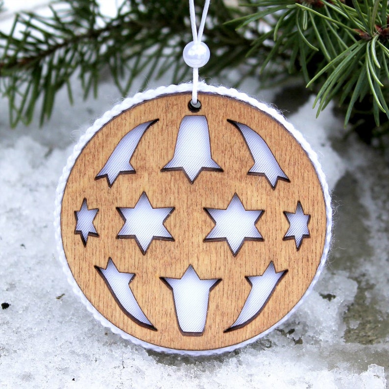 Satz von Holz Christbaum Zwiebeln Christbaumkugeln Etsy