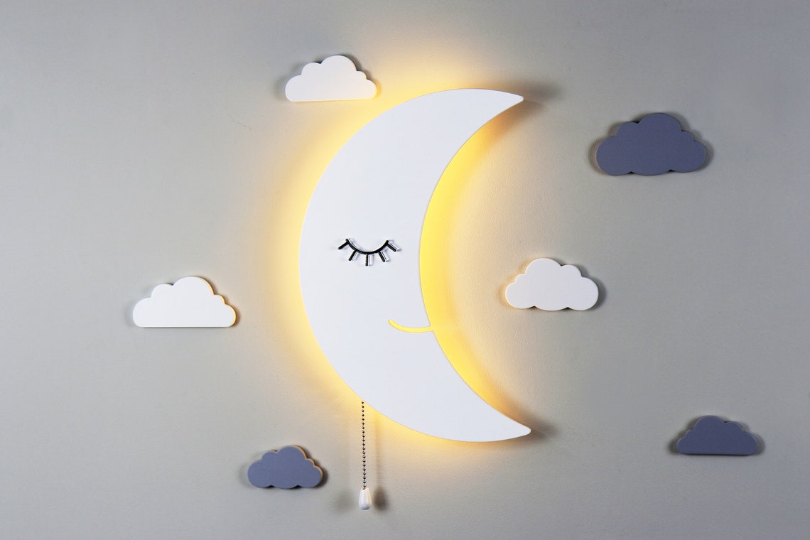 Set of 2 nursery wall light LED nursery lighting Night light Etsy