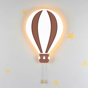 Entzückende Heißluftballon Baby Wand Nachtlicht - Kinderzimmer Dekor, Kinderzimmer, LED Nachttischlampe
