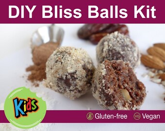 DIY Bliss Balls Cooking Kit, Perfect Back-To-School or Birthday Gift for Kids and Families, Healthy Snacks for Kids, Vegan, Gluten-Free