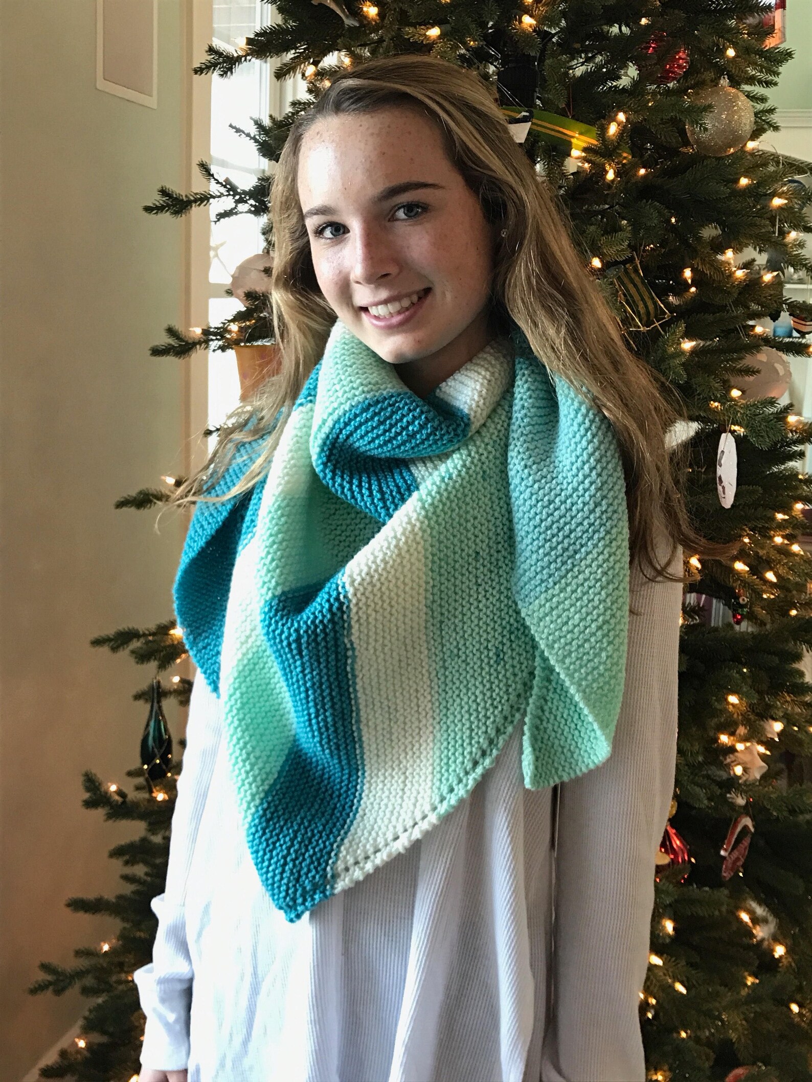 woolen triangle shawl