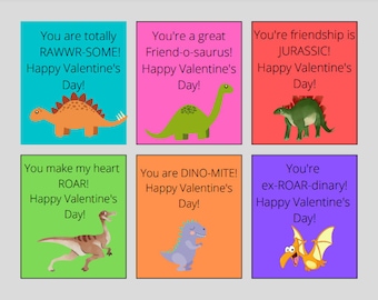 Dinosaur Valentine Cards