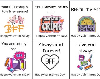 BFF Valentine card digital