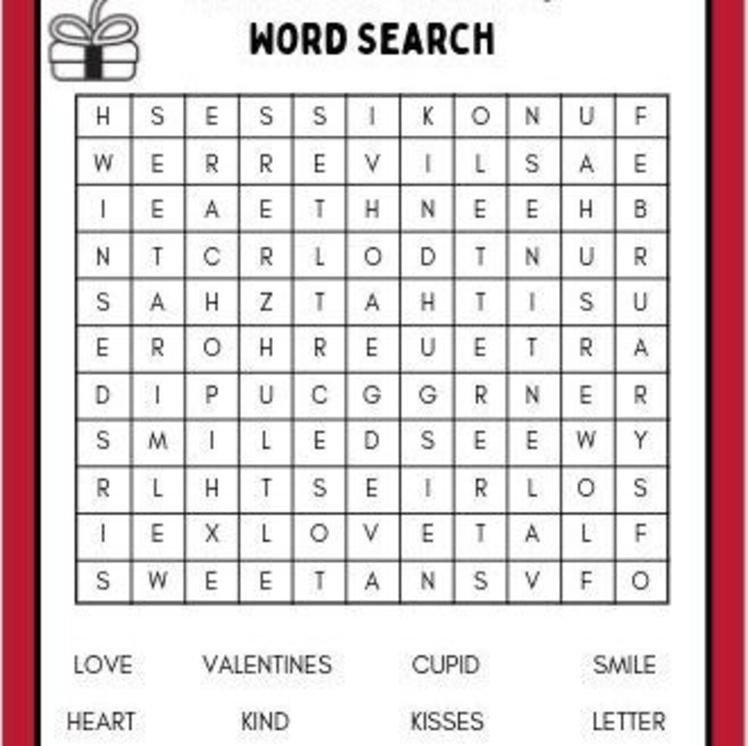 Valentine's Day Printable Work Sheets - Etsy