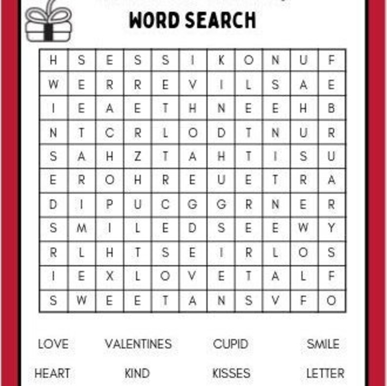 Valentine's Day Printable Work Sheets - Etsy