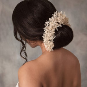 Baby's Breath Bridal Flower Comb Crown, Delicate Wedding Crown Handmade, Ready to Ship, OOAK The Bonnie by Flavelle & Co image 3
