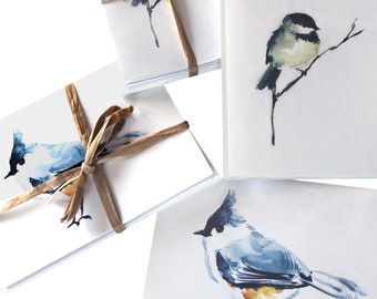 Card Set of 8 with 2 Different Bird Prints