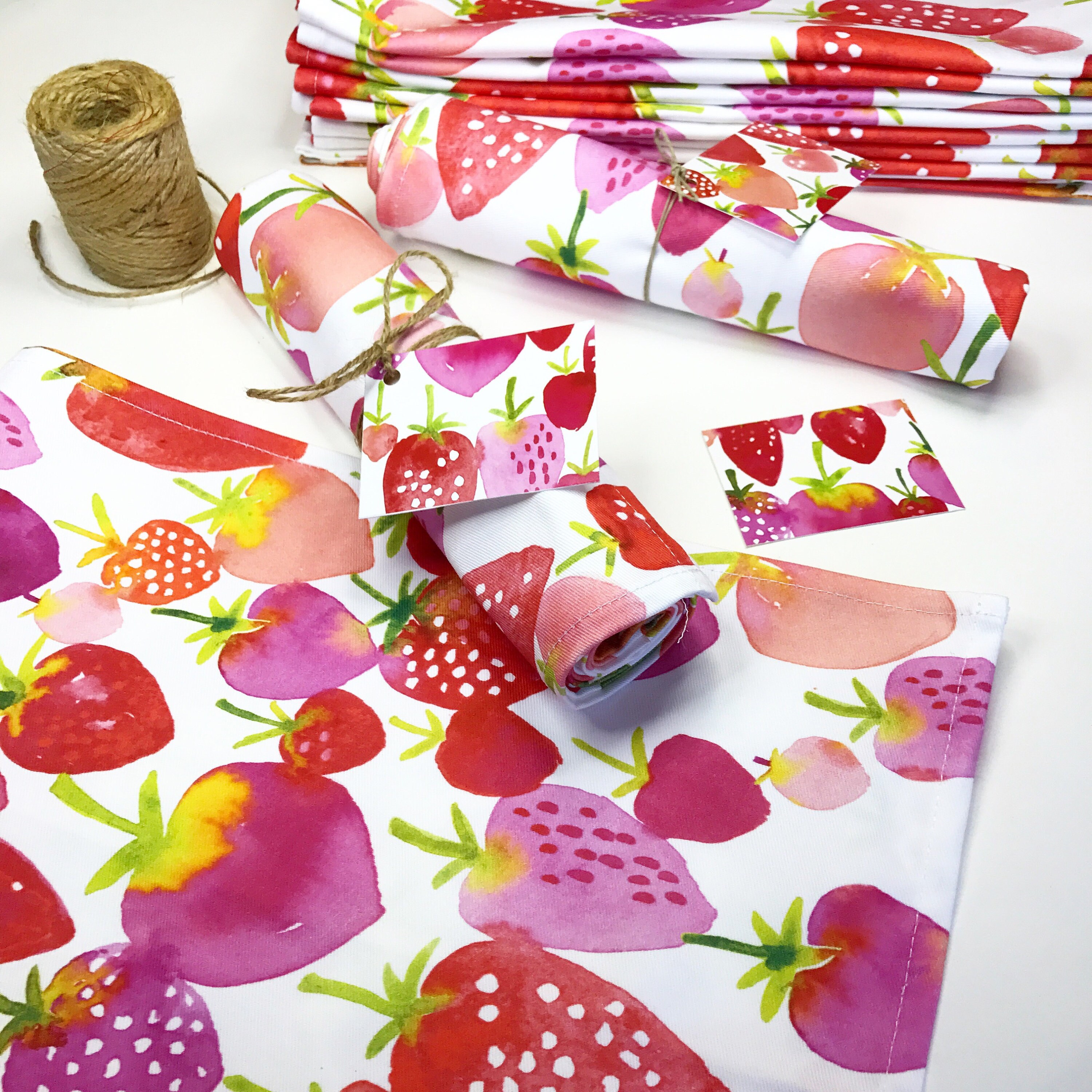 Strawberry Dish Towel Etsy