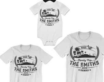 Maui Hawaii Body bébé personnalisé. Chemise enfant en bas âge T. T-shirt de la jeunesse. Chemises sur mesure.
