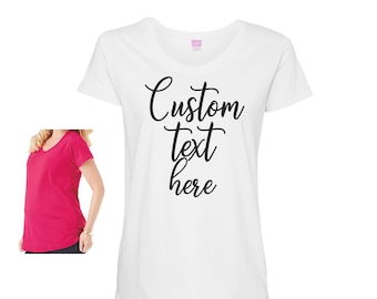 Chemise de grossesse personnalisée : t-shirt de grossesse avec texte personnalisé