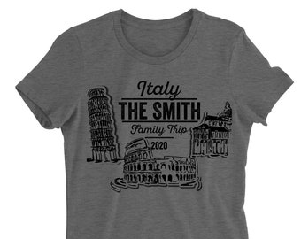 Personalized Italy Family Trip T-Shirt: Custom Vacation Tee