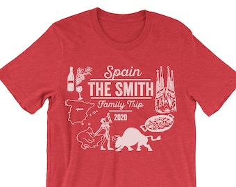 Spain Family Trip. Custom Shirt. Family Trip. Matching T-shirt. Unisex Tee. Spain Vacation.