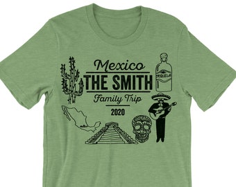 Personalized Mexico Family Trip T-Shirt