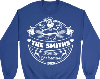 Personalized Family Christmas Sweatshirt: Custom Santa Sweater