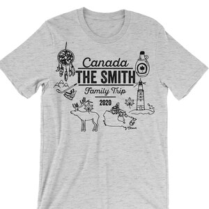 Personalized Canada Family Trip T-Shirt: Custom Vacation Tee