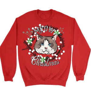 kitty christmas sweater