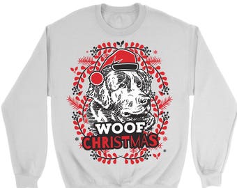 Pull de Noël laid Newfoundland. Sweat unisexe. Chien. Animal de compagnie.