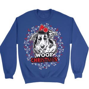 Collie Ugly Christmas Sweater. Unisex Sweatshirt. Dog. Pet.