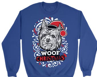 Yorkshire Terrier Ugly Christmas Sweater. Unisex Sweatshirt.