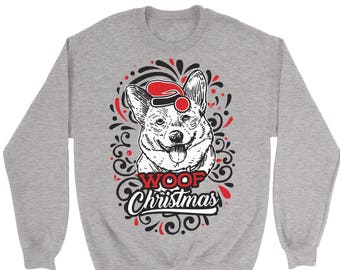 Corgi Ugly Christmas Sweater. Unisex Sweatshirt.