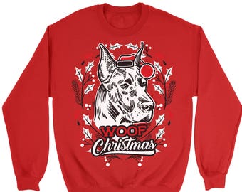 Great Dane Ugly Christmas Sweater. Unisex Sweatshirt.