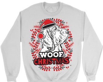 Bloodhound Ugly Christmas Sweater. Unisex Sweatshirt. Dog. Pet.