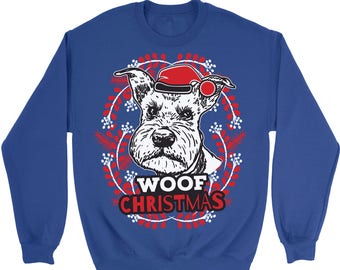 Miniatur Schnauser hässlich Weihnachten Pullover. Unisex Sweatshirt.