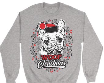 Französische Bulldogge hässlich Weihnachten Pullover. Unisex Sweatshirt.