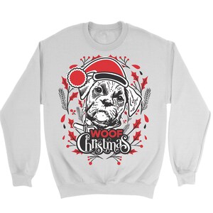 Boxer Ugly Christmas Sweater. Unisex Sweatshirt.
