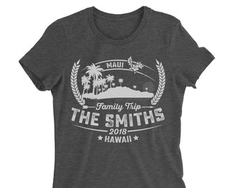 Personalized Maui Family Trip T-Shirt: Hawaii Vacation Tee