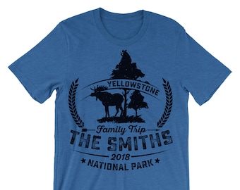 T-shirt personnalisé pour voyage en famille à Yellowstone