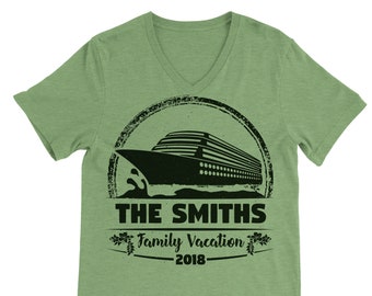 Croisière bateau vacances en famille chemise sur mesure. Chemise pour homme. T-shirt pour femmes. Voyage en famille. T-shirt assorti. T-Shirt unisexe. T-shirt personnalisé.
