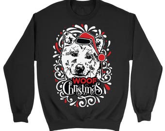 Akita hässlich Weihnachten Pullover. Unisex Sweatshirt. Hund. Haustier.