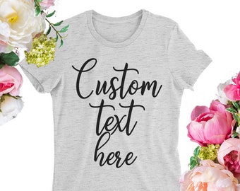 T-shirt avec texte personnalisé : t-shirt unisexe personnalisé